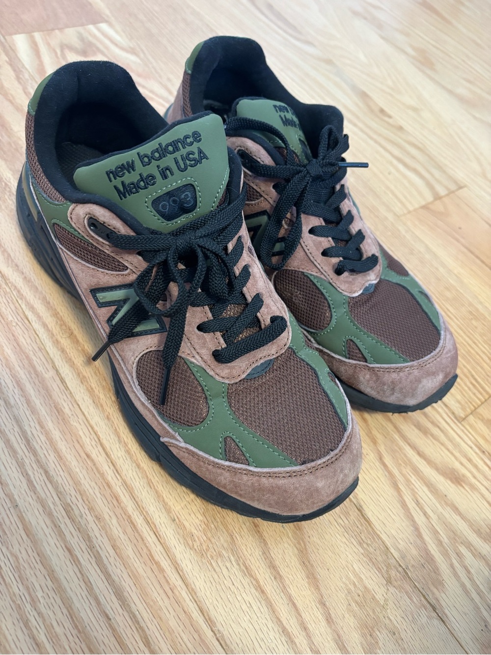 *AUTHENTIC* New Balance Aime Leon Dore 993 Men's Brown & Olive Suede Sneakers